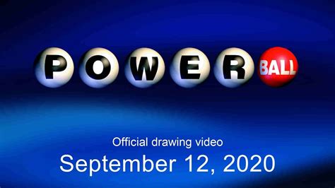 Powerball drawing for September 12, 2020 - YouTube