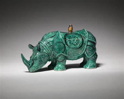 Large Green Rhino - Sladmore Gallery