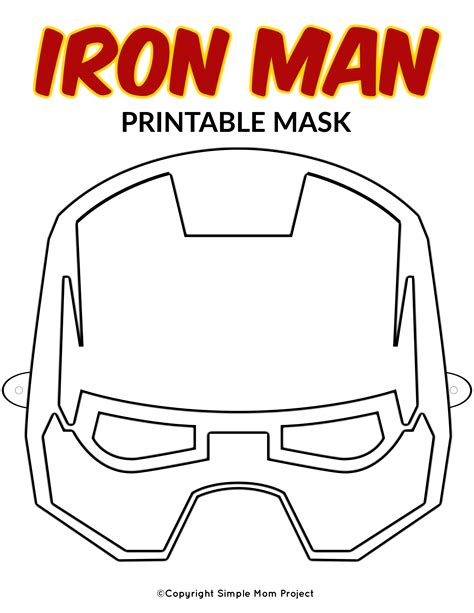 Free Printable Superhero Face Masks for Kids - Simple Mom Project