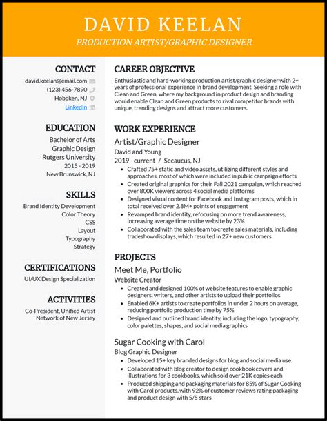 22 Graphic Designer Resume Examples That Work in 2024