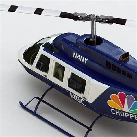 3d bell 206l helicopter interior model