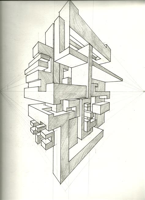 Maze Drawing Based On Two Point Perspective at PaintingValley.com ...