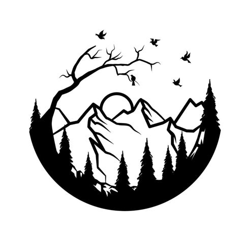 Nature Black And White Vector Art, Icons, and Graphics for Free Download