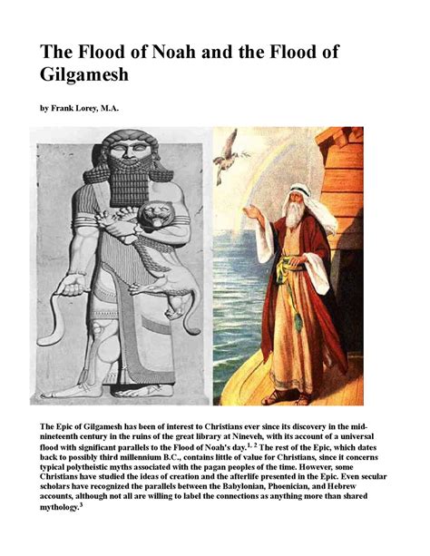 The Flood of Noah and the Flood of Gilgamesh by Freedom of Speech - Issuu