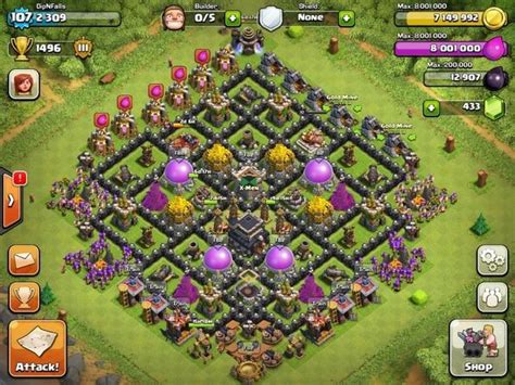 Clash Of Clans Rathaus Level 6-8-9 Farming Base