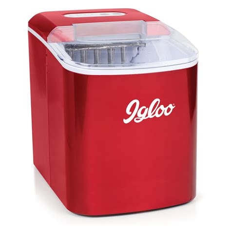 Igloo Ice Cube Maker Retro Red ICEB26RR Portable Cooler Machine Quick ...