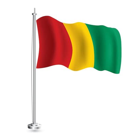 Premium Vector | Guinea flag isolated realistic wave flag of guinea ...