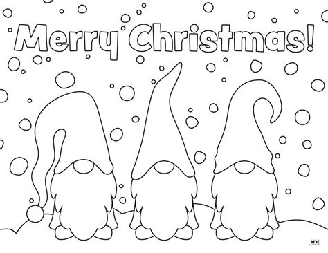 Christmas Gnome Coloring Pages - 25 FREE Pages - PrintaBulk