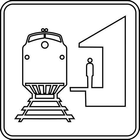 Train Station, Outline | ClipArt ETC