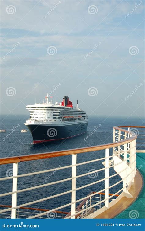 View from Luxury Cruise Ship Balcony Stock Image - Image of float ...