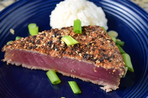 Spicy Rubbed Ahi Tuna Steak - Chef Times Two