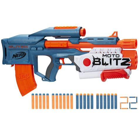 Nerf Elite 2.0 Motoblitz CS-10 Blaster, Motorized 10-Dart Blasting ...