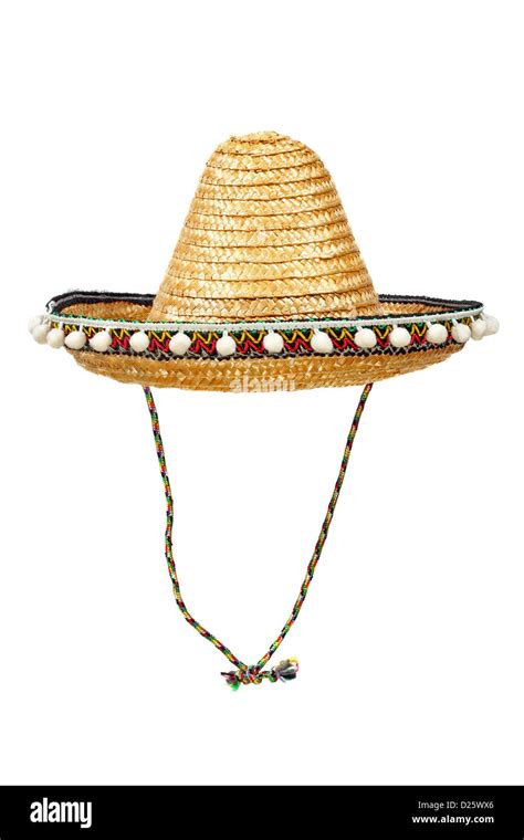 Sombrero - traditional Mexican straw hat isolated on white background ...