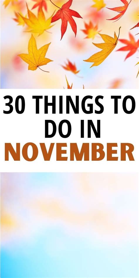 Fall Fun: 30 Activities for Your November Bucket List