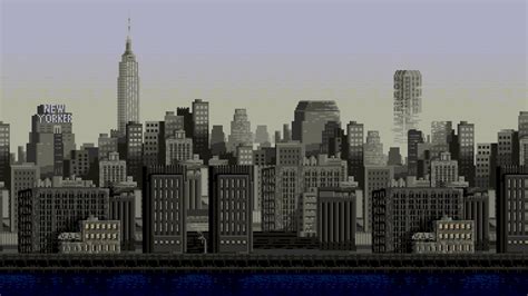 #cityscape #pixels #8-bit New York City pixel art #building Empire ...