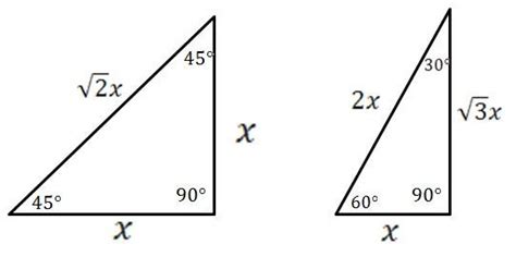 mathcounts notes: Special Right Triangles: 30-60-90 and 45-45-90 ...