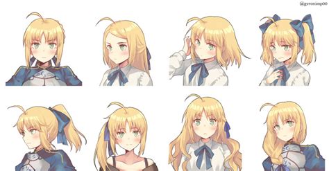 Anime Girl Hairstyles Chart