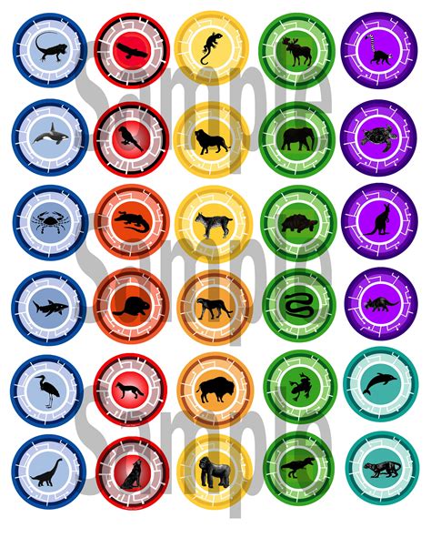 Printable Wild Kratts Creature Power Discs