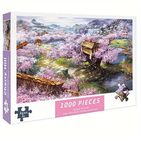 Jigsaw Puzzle Cherry Blossom Villa Pattern 1000 Piece Large Format ...