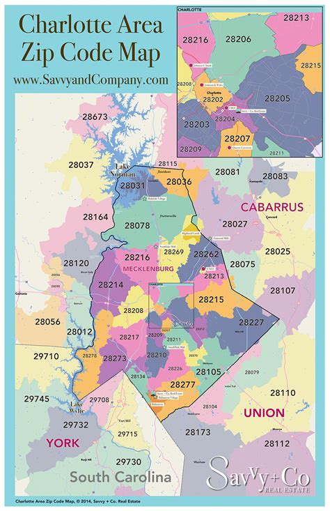 Charlotte NC Zip Code Map: An Essential Guide - Savvy + Co. Real Estate