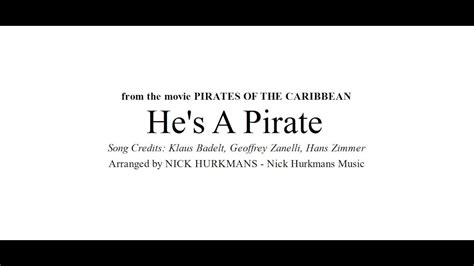 Piano Solo cover 'He's A Pirate' (Intermediate level) - YouTube