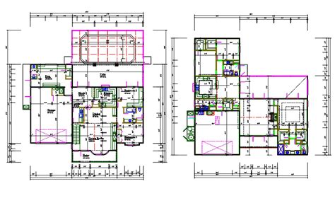 Architecture House Floor Plan DWG File - Cadbull