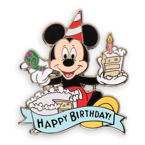 Mickey Mouse Happy Birthday Pin | shopDisney | Happy birthday disney ...