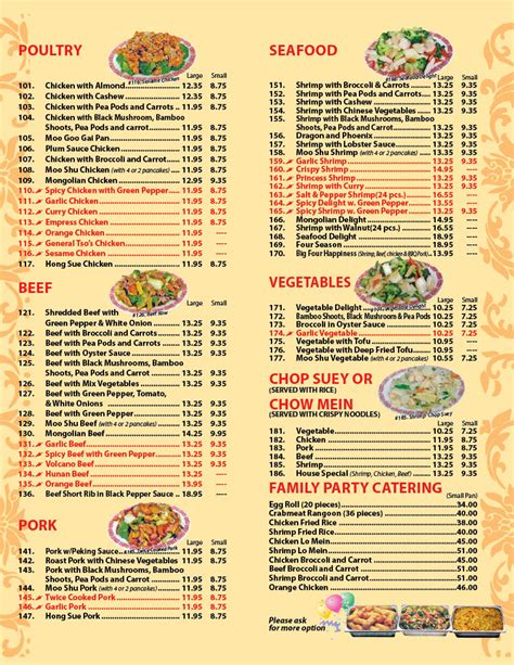 New Hunan Chinese Restaurant | Menu