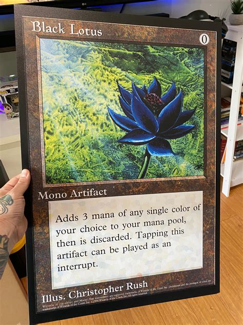 Jumbo MTG Black Lotus card | Etsy