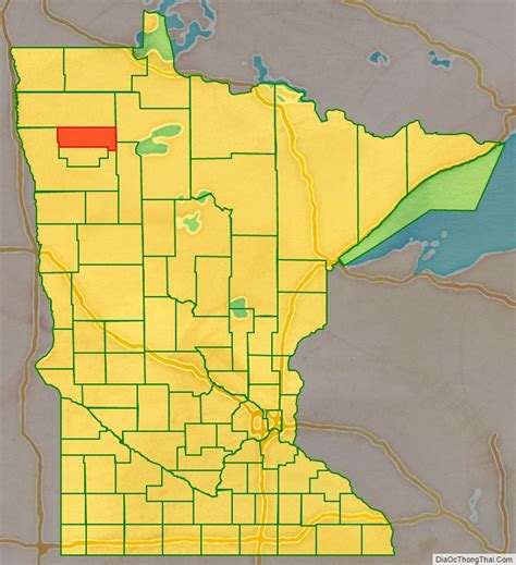 Map of Pennington County, Minnesota - Thong Thai Real