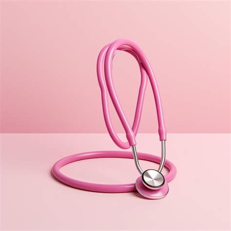 Premium AI Image | A pink stethoscope on a pink background