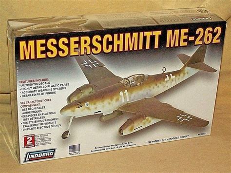 MESSERSCHMITT ME-262 LINDBERG AIRPLANE MODEL KIT NEW 2006 NO 70551 1/48 ...