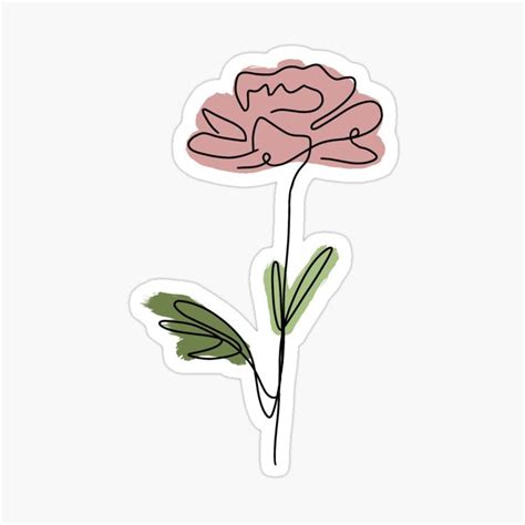 minimalist design flower | Nature stickers, Floral stickers, Scrapbook ...