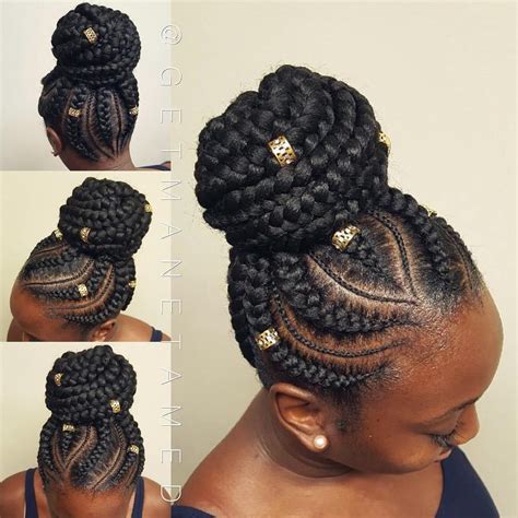 Goddess Braids Updo Styles