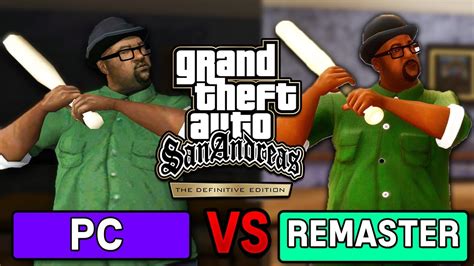 GTA San Andreas REMASTER Graphics Comparison (GTA Trilogy Definitive ...