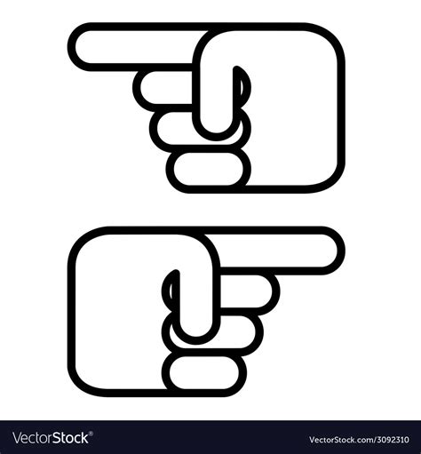 Finger point Royalty Free Vector Image - VectorStock