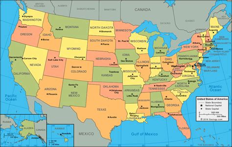 United States Map and Satellite Image