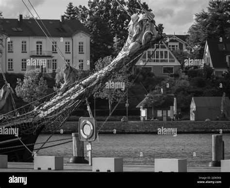 Eckernfoerde beach and harbor Stock Photo - Alamy