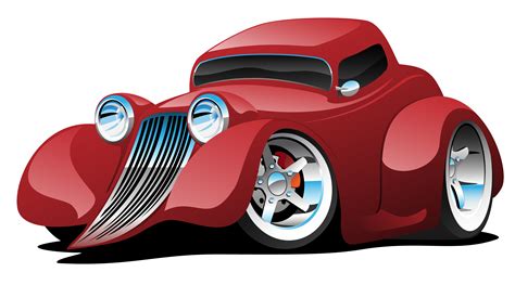 Red Hot Rod Restomod Coupe Cartoon Car Vector Illustration 372831 ...