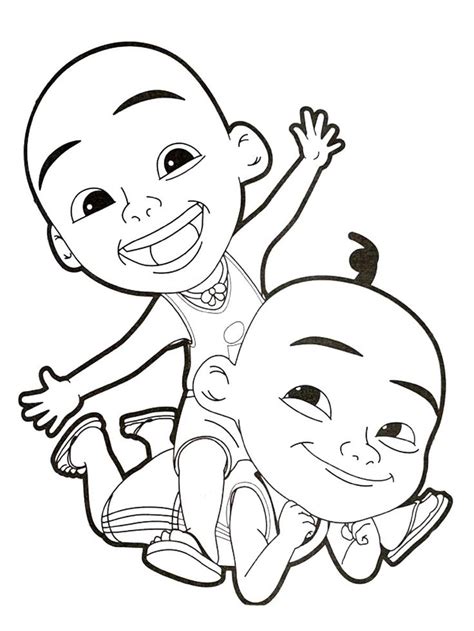 Upin & Ipin coloring pages | Cartoon coloring pages, Coloring pages ...