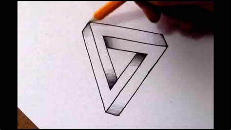 How To Draw The Impossible Triangle - Optical Illusion - ViYoutube