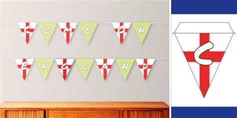 Come On England Football Bunting | Twinkl Party - Twinkl