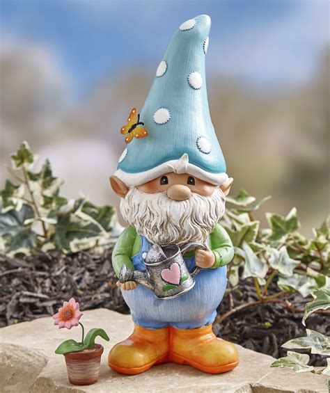 Garden Gnome Decorative Man Lawn Statue with Flower Pot - Gnorm ...