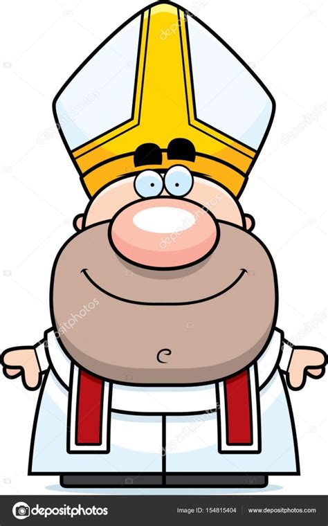 Happy Cartoon Pope Stock Vector Image by ©cthoman #154815404