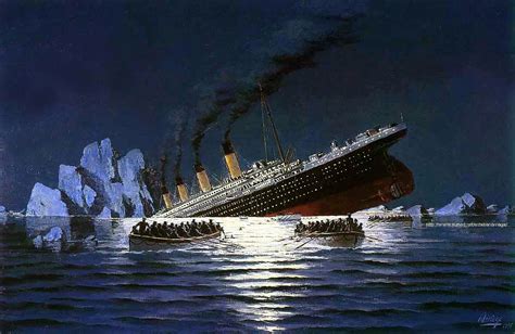 Todo Sobre el titanic : El Titanic Choca contra un iceberg