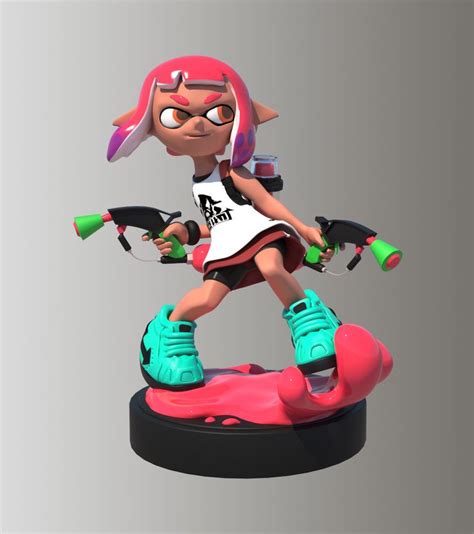 ArtStation - Inkling Girl Amiibo (Splatoon 2) 3D modeling, Titouan ...