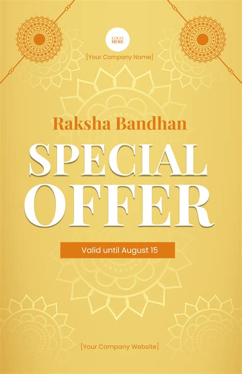 Free Raksha Bandhan Offer Poster Template - Edit Online & Download ...