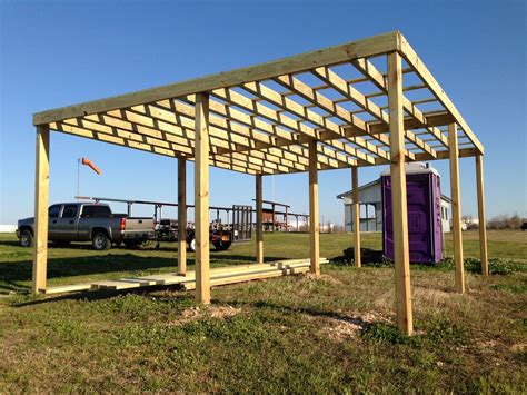 Lean to tractor shed