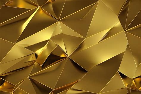 Premium Photo | Abstract geometric gold color background polygon low ...