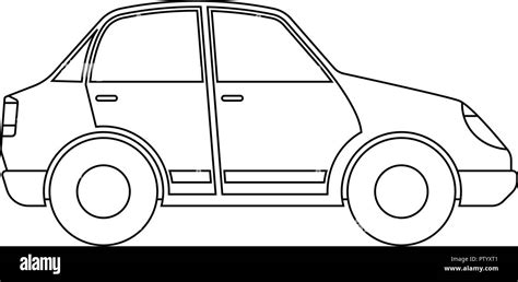 Car Outline Black and White Stock Photos & Images - Alamy